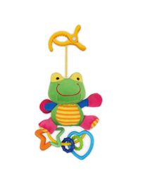 BABY MIX - Plyšová hračka s hrkálkou žabka
