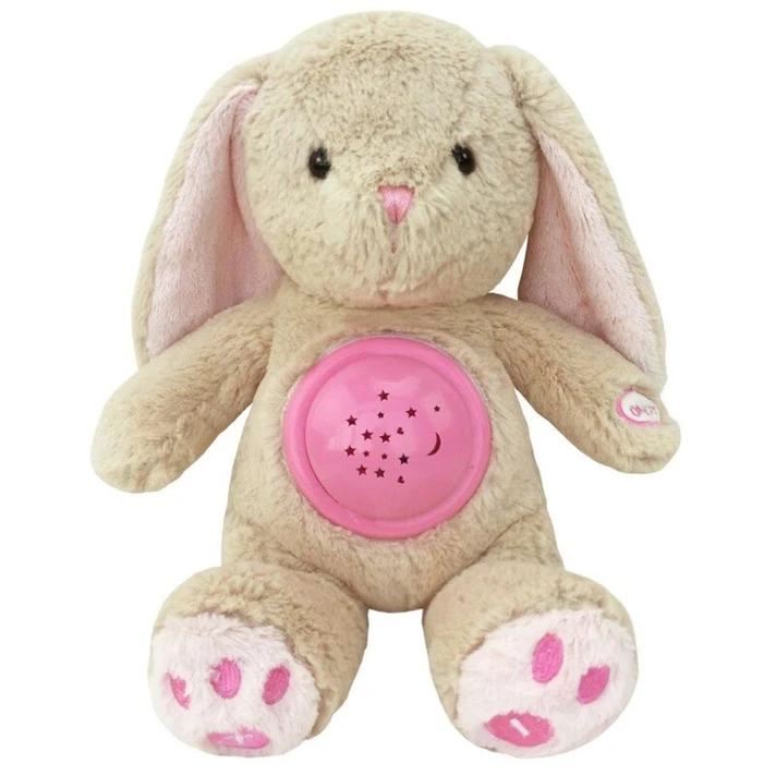 BABY MIX - Plyšový Zajačik s projektorom - ružový
