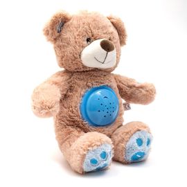 BABY MIX - Plyšový zaspávačik medvedík s projektorom modrý