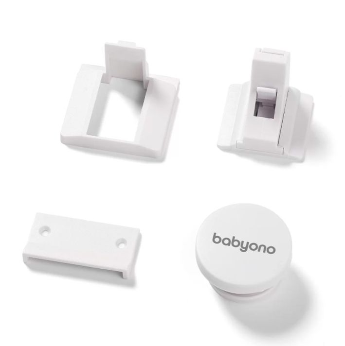 BABYONO - Zámky bezpečnostné magnetické White 4 ks