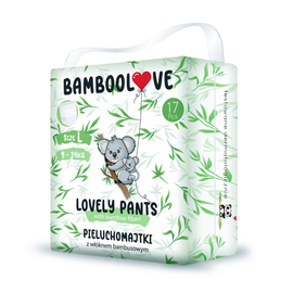 BAMBOOLOVE - Plienkové nohavičky jednorazové bambus veľ. L 9-14 kg 17 ks
