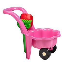 BAYO - Detský záhradný fúrik s lopatkou a hrabličkami Sedmokráska ružový