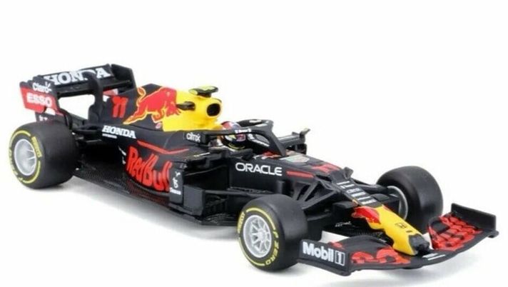 BBURAGO - 1:43 RACE F1 - Red Bull Racing RB16B (2021) #11 (Sergio Pérez) with helmet - hard case