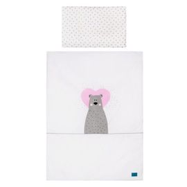 BELISIMA - 6-dielne posteľné obliečky Bear in love 100/135 ružové