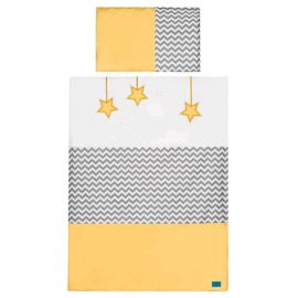 BELISIMA - 6-dielne posteľné obliečky Hviezdička 100x135 žlté