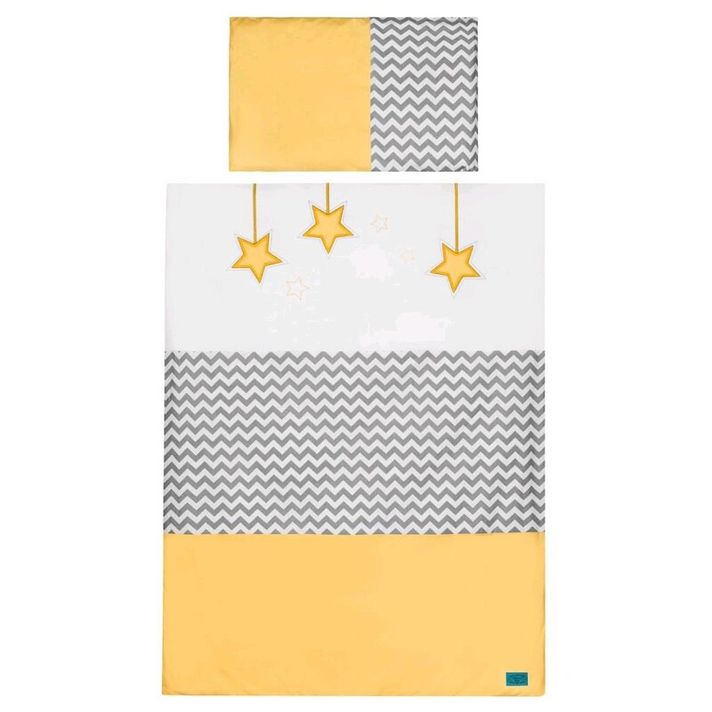 BELISIMA - 6-dielne posteľné obliečky Hviezdička 100x135 žlté