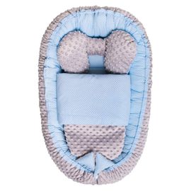 BELISIMA - Hniezdočko s perinkou pre bábätko Minky Sweet Baby  modré