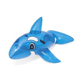 BESTWAY - Detský nafukovací delfín do vody s rukoväťami modrý