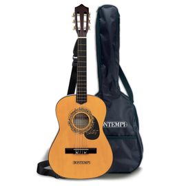 BONTEMPI - Drevená gitara 92 cm s popruhom cez rameno s taškou