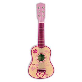 BONTEMPI - Klasická drevená gitara 55 cm v dievčenskej ružovej farbe 225572