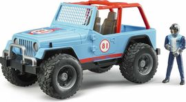 BRUDER - 02541 Jeep WRANGLER Cross Country modrý s figúrkou jazdca