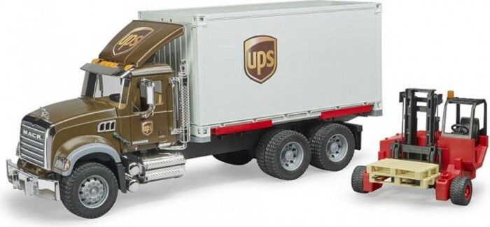 BRUDER - 02828  Nákladné auto Mack Granite UPS Logistik