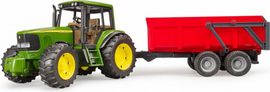 BRUDER - Farmer - traktor John Deere s vlekom