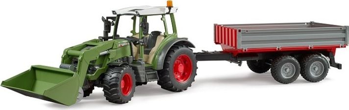 BRUDER - Fendt Vario 211 traktor s vlekom a nakladačom