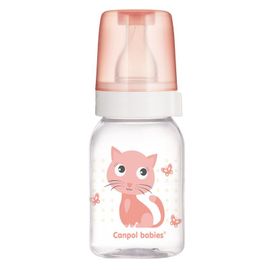 CANPOL BABIES - Fľaša s potlačou Cute Animals 120 ml - ružová