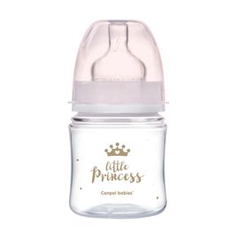 CANPOL BABIES - Fľaša so širokým hrdlom Royal Baby 120 ml ružová