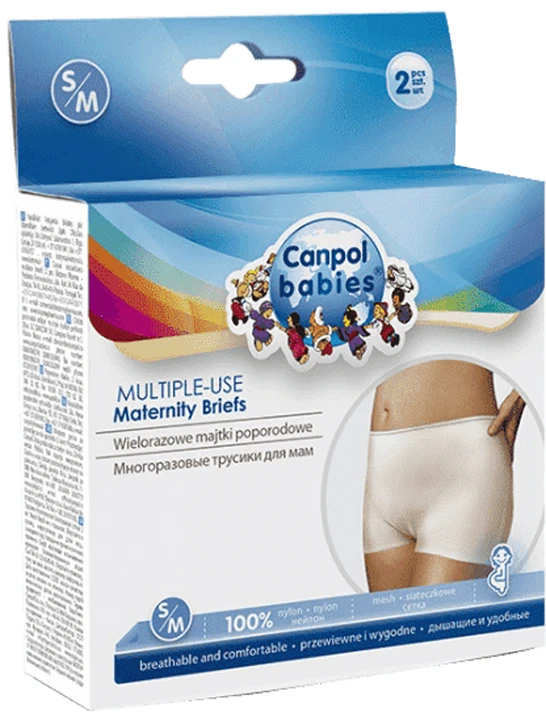CANPOL BABIES - Nohavičky popôrodné na viac použití 2 ks S/M
