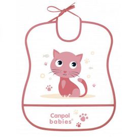 CANPOL BABIES - Podbradník plastový mäkký Cute Animals mačička