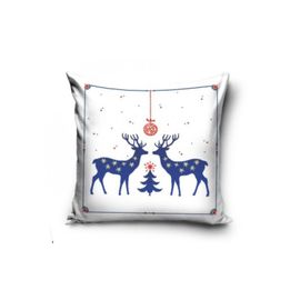CARBOTEX - Vianočná obliečka na vankúšik Blue Deer, 40/40cm, PNL231232