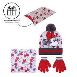CERDÁ - Zimný set v darčekovom balení (čiapka, nákrčník, rukavice) MINNIE MOUSE, 2200009627
