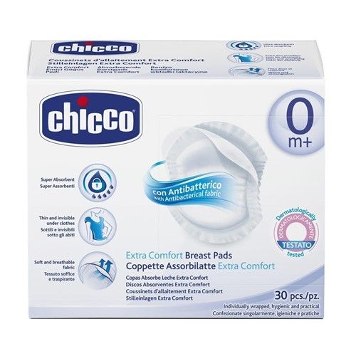 CHICCO - Antibakteriálne tampóny do podprsenky - 30 ks