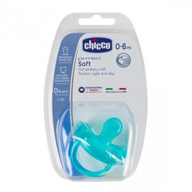 CHICCO - Cumlík celosilikónový Physio Soft modrá 0-6m
