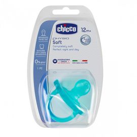 CHICCO - Cumlík celosilikónový Physio Soft modrá 12m+