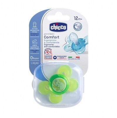 CHICCO - Cumlík Physio Comfort silikónový zelený 12m+ 1 ks