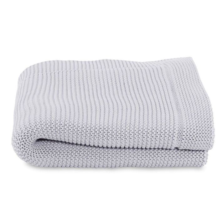 CHICCO - Deka pletená Tricot Blanket Light Grey 90x70 cm