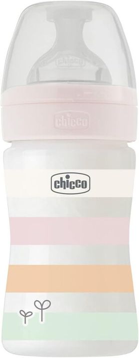 CHICCO - Fľaša dojčenská Well-being silikón 150ml dievča