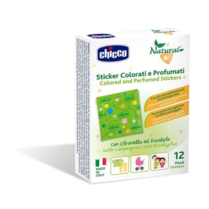 CHICCO - Nálepky farebné parfumované proti hmyzu 12ks