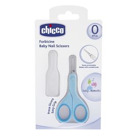 CHICCO - Nožnice s guľatou špičkou - modrá