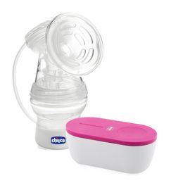 CHICCO - Odsávačka materského mlieka elektrická prenosná Travel Pink USB