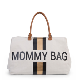 CHILDHOME - Prebaľovacia taška Mommy Bag Big Off White / Black Gold
