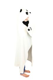 COZY NOXXIEZ - BL823 Panda - hrejivá deka s kapucňou so zvieratkom a labkovými vreckami