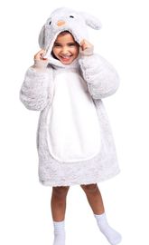 COZY NOXXIEZ - CH301 Králik - hrejivá televízna mikinová deka s kapucňou pre deti 3 - 6 rokov