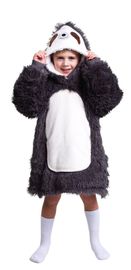 COZY NOXXIEZ - CH302 Leňochod - hrejivá televízna mikinová deka s kapucňou pre deti 3 - 6 rokov