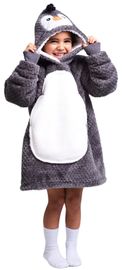 COZY NOXXIEZ - CH303 Tučník - hrejivá televízna mikinová deka s kapucňou pre deti 3 - 6 rokov