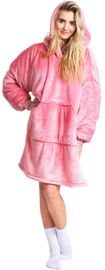 COZY NOXXIEZ - CH356 Ružová - hrejivá televízna mikinová deka s kapucňou pre teenagerov a dospelých