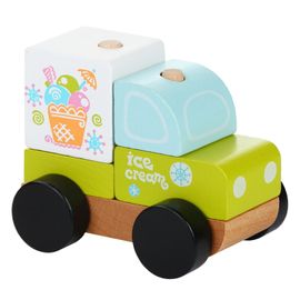 CUBIKA - 13173 Zmrzlinový voz - drevená skladačka 5 dielov