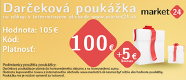 Darčeková poukážka - 100 EUR + 5 EUR Bonus