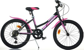DINO BIKES - Detský bicykel 20" 420D-04SC -AURELIA čierno-ružový s prevodmi