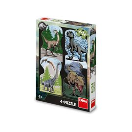 DINO - Jurský svet 4X54 doskové puzzle
