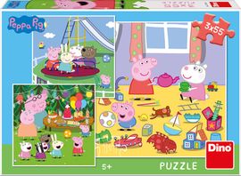 DINO - Peppa Pig Na Prázdninách 3X55 cm Puzzle