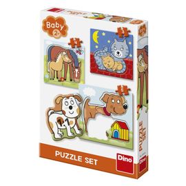 DINO - Zvieratká 3-5 Baby Puzzle Set, Mix Produktov