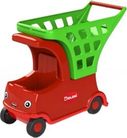 DOLONI - Detské auto s košíkom zeleno-červené