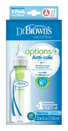 DR.BROWNS - Fľaša antikolik Options+ úzka 2x250ml plast (SB82006)