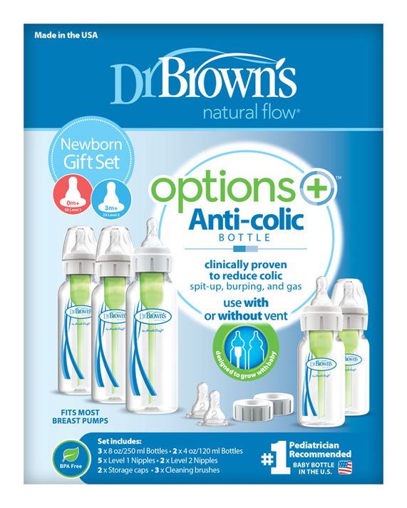 DR.BROWNS - Súprava 5 fliaš Options+ úzke novorodenecká (SB05005)