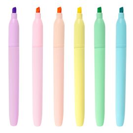 EASY - FLASH PASTEL Sada moderných farebných zvýrazňovačov, 6 pastelových farieb v balení