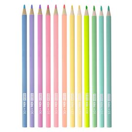 EASY - Trojhranné pastelky, 12 ks / sada, pastelové farby